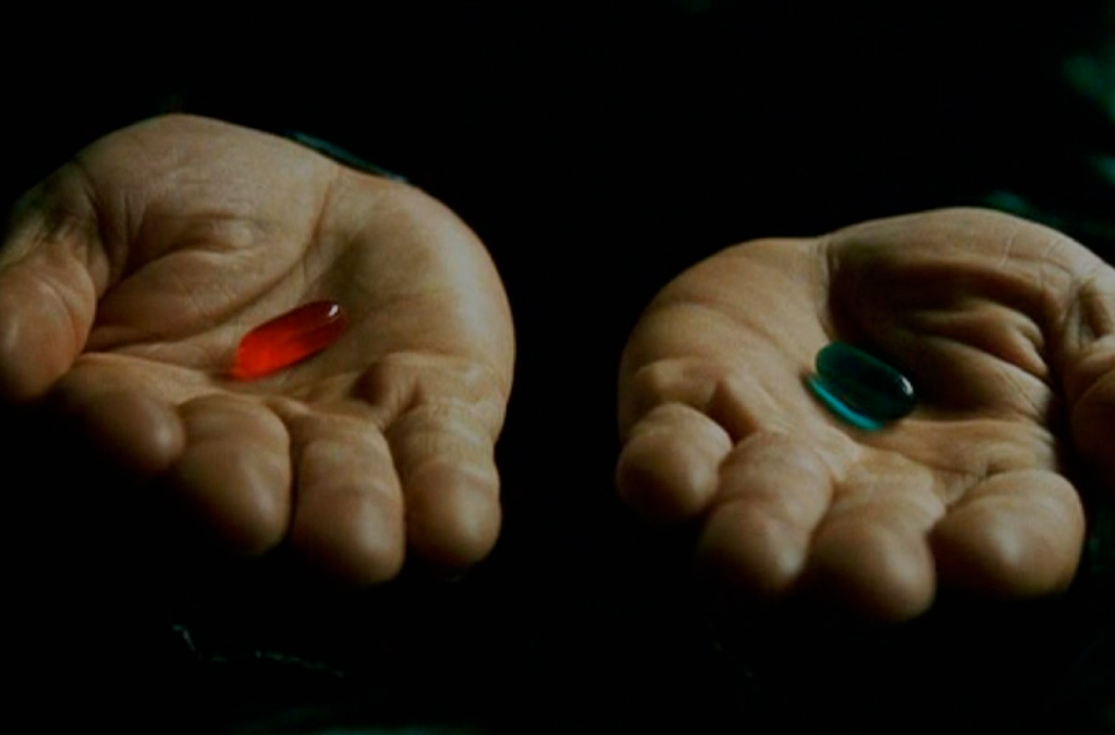¿Pastilla azul o pastilla roja? Tú eliges